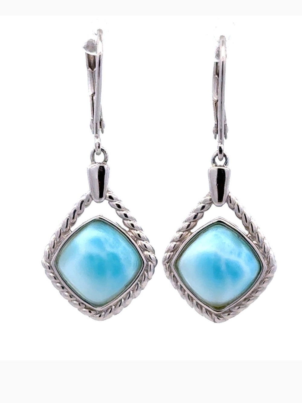 Vintage Silver/Larimar Earrings